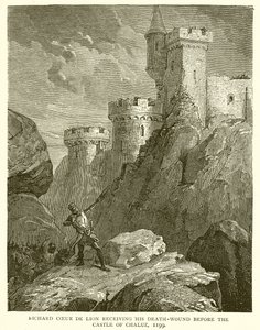 Richard Coeur de Lion receiving his Death-Wound before the Castle of Chaluz, 1199 by English School