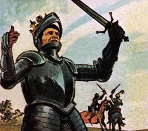 Richard III at Bosworth Field by English School