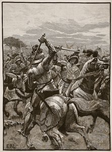 Richard III at the Battle of Bosworth, Illustration from Cassell