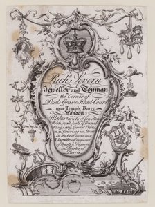 Richard Severn, Jeweller and Toyman, Temple Bar, London, Trade Card