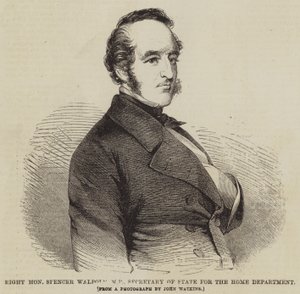 Right Honourable Spencer Walpole, MP, Secretary of State for the Home Department by English School