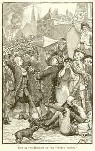 Riot at the Burning of the North Briton by English School