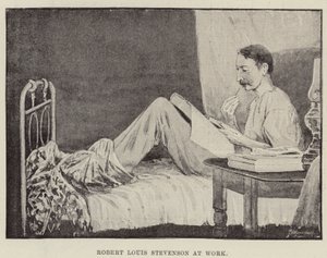 Robert Louis Stevenson at Work by English School