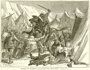 Robert of Normandy Rallying the Crusaders by English School