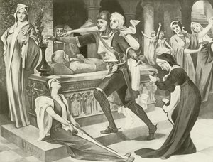 Robert the Devil, Act III Scene III (engraving) by English School