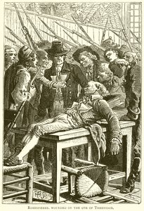 Robespierre Wounded on the 9th of Thermidor by English School