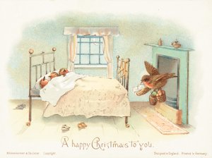 Robins asleep in bed by English School
