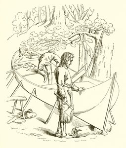 Robinson Crusoe Building His Boat