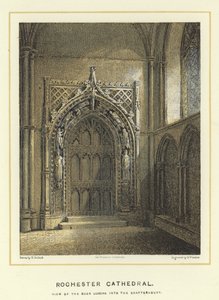Rochester Cathedral, View of the Door Leading into the Chapterhouse by English School