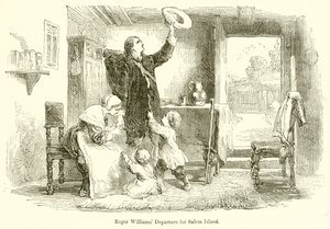 Roger Williams Departure for Salem Island by English School
