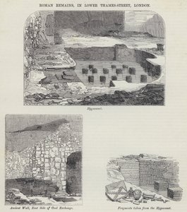 Roman Remains, in Lower Thames-Street, London by English School