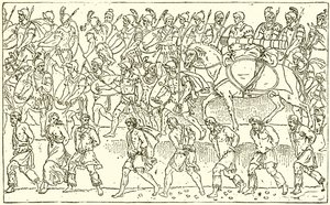 Roman Soldiers and Barbarian Captives by English School