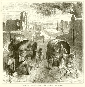Roman Travelling; Vehicles on the Road by English School