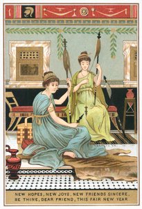 Roman ladies in villa by English School