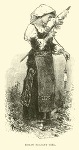 Roman peasant girl by English School