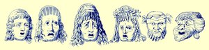 Roman Theatrical Masks (illustration from Cassell