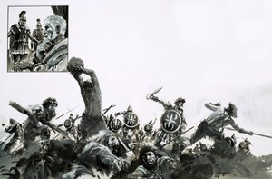Romans versus savages by English School