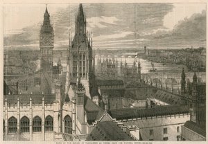 Roofs of the Houses of Parliament as Viewed from the Victoria Tower by English School