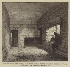 Room in the Eagle Tower, Carnarvon Castle, where the First Prince of Wales is said to have been born