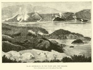 Rotomahana, or the Warm Lake, New Zealand by English School