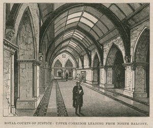 Royal Courts of Justice: Upper Corridor Leading from the North Balcony