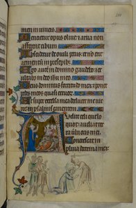 Royal MS 2 B VII f.288r, from The Queen Mary Psalter, c.1310-20 by English School