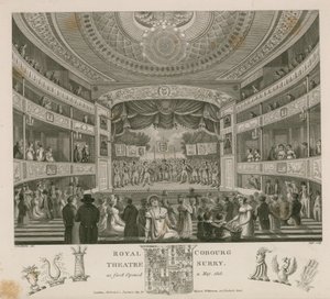 Royal Theatre, Cobourg, Surrey, as first opened in May 1818 by English School