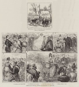 Royal Visit to Saltaire (engraving) by English School