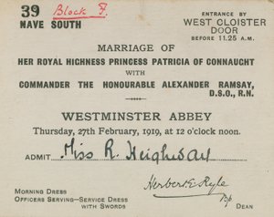 Royal Wedding Invitation by English School