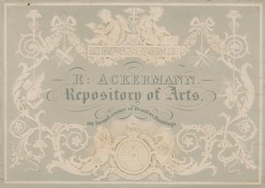 Rudolph Ackermann, Trade Card, Embossed by Dobbs