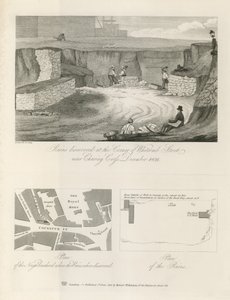 Ruins discovered at the corner of Whitcomb Street by English School