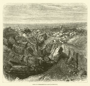 Ruins of Synagogue Tell-Hum (Capernaum) by English School