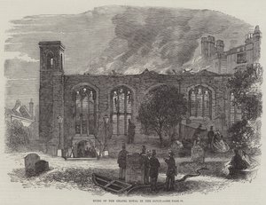 Ruins of the Chapel Royal in the Savoy by English School