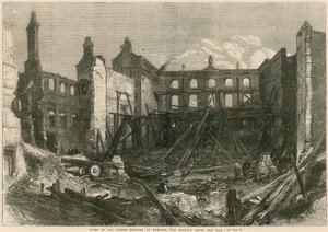 Ruins of the Surrey Theatre on Tuesday, the morning after the fire by English School