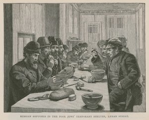 Russian Refugees in the Poor Jews Temporary Shelter, Leman Street, London by English School