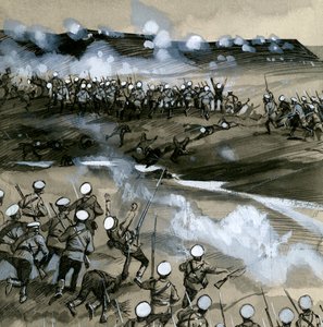 Russian soldiers being slaughtered in the attack on Plevna by English School