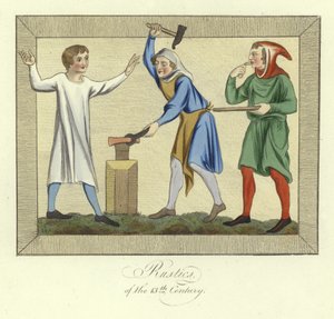 Rustics of the 13th Century by English School