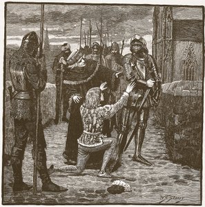 Rutland beseeching Clifford to spare his life (Illustration from Cassell