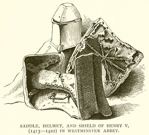 Saddle, Helmet, and Shield of Henry V in Westminster Abbey by English School