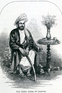 Said Majid, Sultan of Zanzibar (engraving) by English School