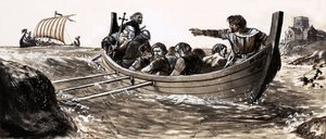 Saint Malo Escapes from Marauding Vikings by English School