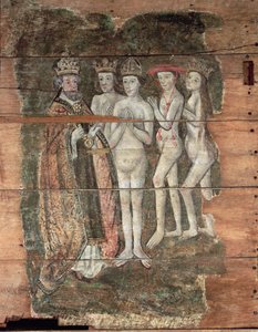Saint Peter Receiving the Nobility, from the Wenhaston Doom, c.1500-20 by English School