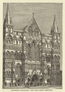 Salisbury Cathedral, The West Front Restored by English School
