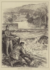 Salmon Fishing near Taymouth Castle by English School