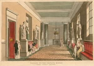 Saloon to the private boxes at Covent Garden Theatre, London