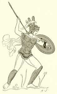 Samnite Warrior, after a Painted Vase in the Louvre by English School