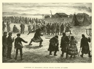 Samoyedes of Khabarova (Yugar Strait) Playing at Games by English School