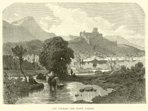 San Germano and Monte Cassino by English School