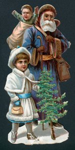 Santa Claus with Children by English School
