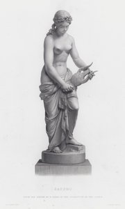 Sappho (engraving) by English School